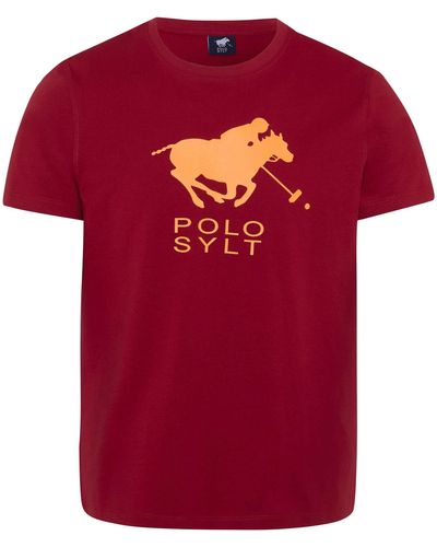 Polo Sylt Print-Shirt mit gedrucktem Logo-Symbol - Rot