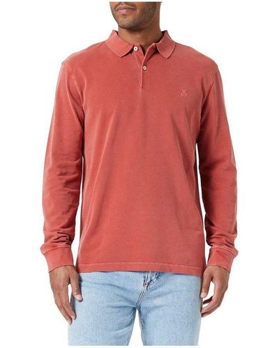 Marc O' Polo T-Shirt uni passform textil (1-tlg) - Rot
