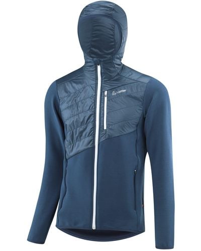Löffler Ö Softshelljacke M Hooded Hybrid Jacket Izzy Pl Active - Blau