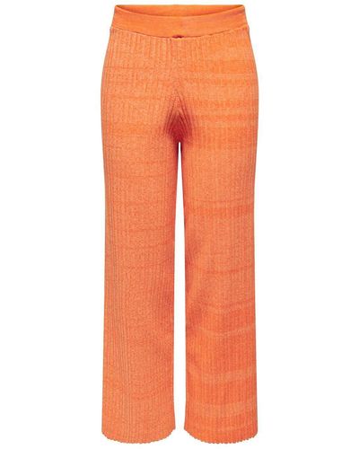 ONLY Chinohose ONLHARPER WIDE PANT CC KNT - Orange