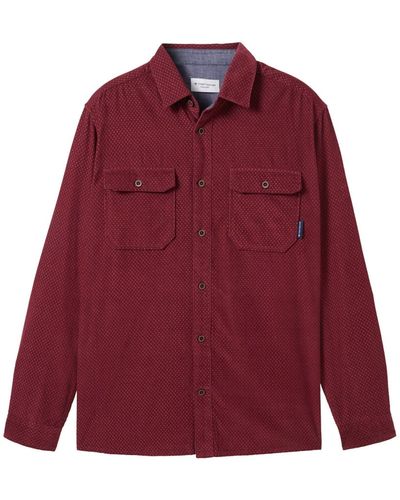 Tom Tailor Langarmhemd (1-tlg) - Rot