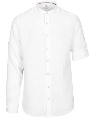 COMMANDER Blusenshirt Hemd /1 Arm,Stand Up - Weiß