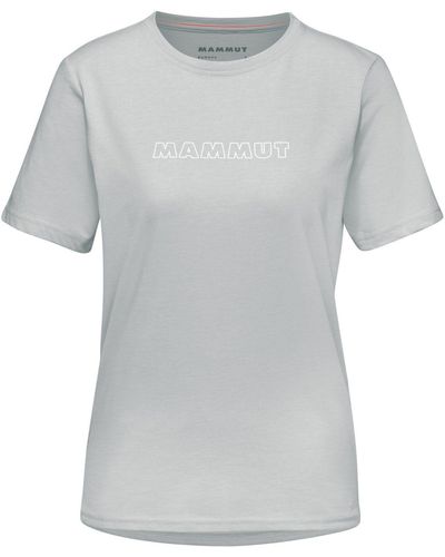 Mammut Core T-Shirt Logo mit großem Markenschriftzug - Grau
