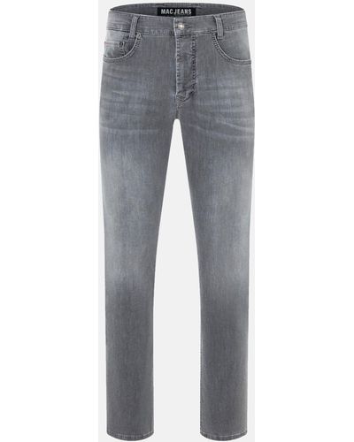 M·a·c 5-Pocket-Jeans Arne Light Weight Denim, leichte Sommerjeans - Grau