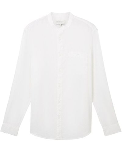 Tom Tailor Hemd Langarmhemd (1-tlg) - Weiß
