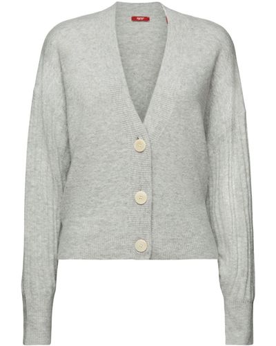 Edc By Esprit Strickjacke Sweaters cardigan (1-tlg) - Grau