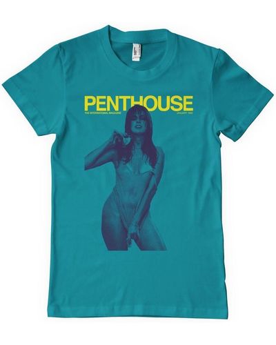 Penthouse January 1982 Cover T-Shirt - Blau