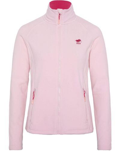 Polo Sylt Fleecejacke mit hochschließendem Kragen - Pink