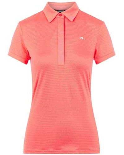 J.Lindeberg . Poloshirt Sue Golf Polo Tropical Coral - Pink
