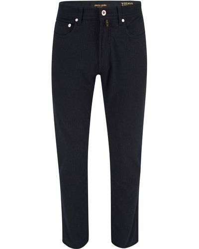 Pierre Cardin 5-Pocket-Jeans LYON dark grey chalk stripes 30917 4795.68 - Blau
