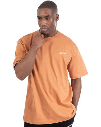 Smilodox T-Shirt Malin Oversize, 100% Baumwolle - Orange