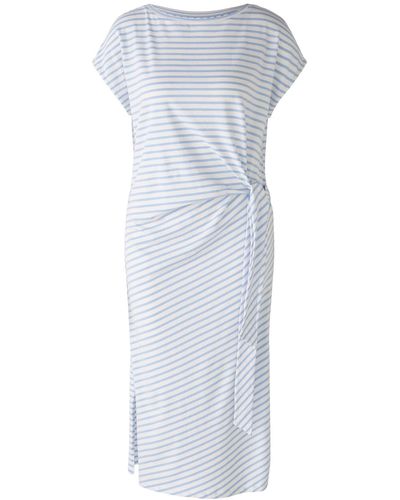 Ouí Sommerkleid Jerseykleid elastische Modal- Baumwollmischung - Weiß