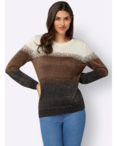 Sieh an! Strickpullover Pullover - Mehrfarbig