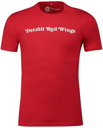 Fanatics T-Shirt NHL Detroit Red Wings Graphic Wordmark - Rot