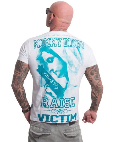 Yakuza T-Shirt No Victim - Blau