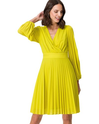 Zero Maxikleid Kleid mit Wickeloptik (1-tlg) Wickeldesign - Gelb