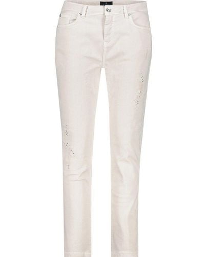 Monari 5-Pocket-Jeans 408985 cashew - Weiß