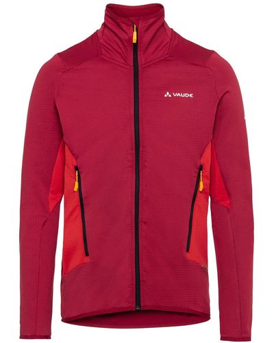 Vaude Outdoorjacke Men's Monviso Fleece FZ Jacket II (1-St) Klimaneutral kompensiert - Rot