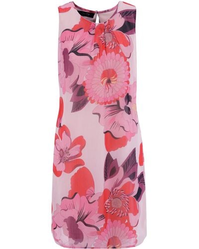 Aniston SELECTED Sommerkleid mit großen Blüten bedruckt - Pink