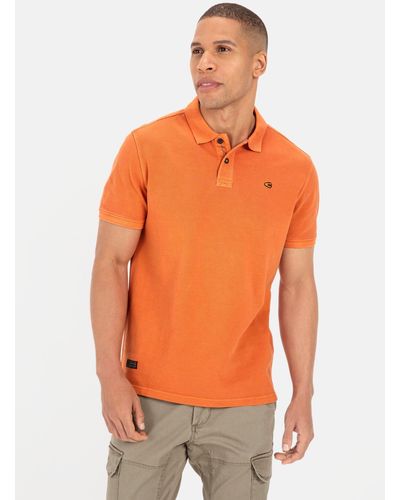 Camel Active Poloshirt aus zertifiziertem Organic Cotton Shirts_Poloshirt - Orange