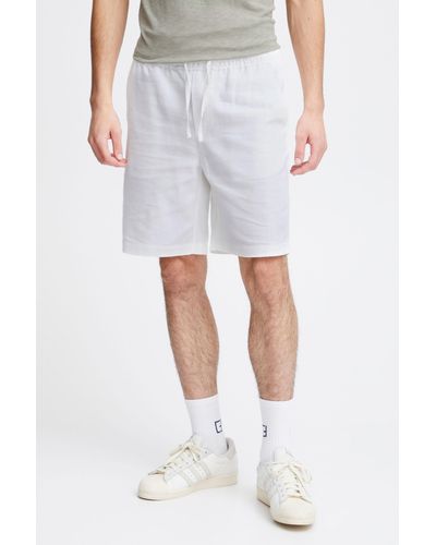 Casual Friday CFPhelix 0066 linen mix shorts schlichte Leinenshorts - Weiß