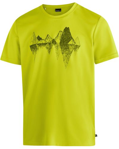 Maier Sports T-Shirt Tilia Pique M Funktionsshirt, Freizeitshirt mit Aufdruck - Gelb