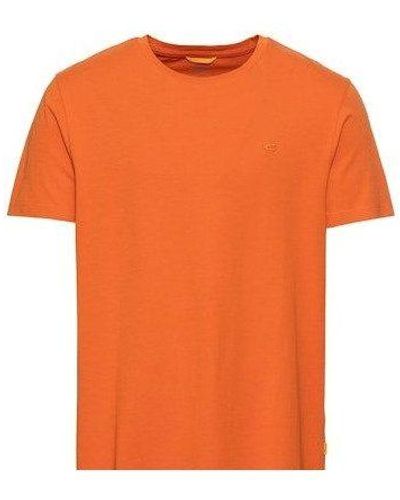 Camel Active T-Shirt Rundhalsshirt aus Baumwolle in orange (1-tlg)