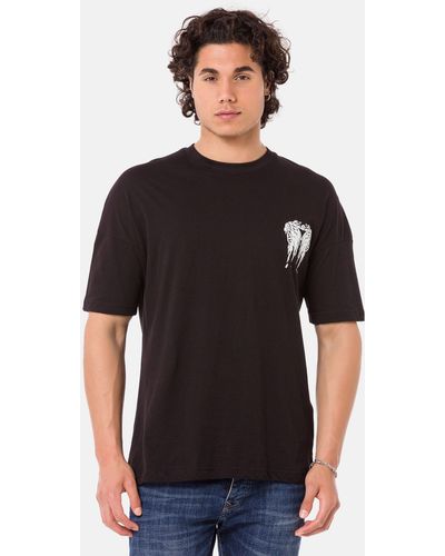 Redbridge T-Shirt Corby mit großflächigem Print - Schwarz