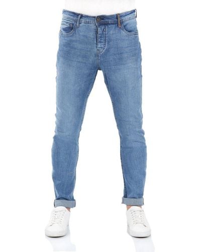 Riverso Jeans Jeanshose RIVToni Tapered Fit Denim Hose mit Stretch - Blau