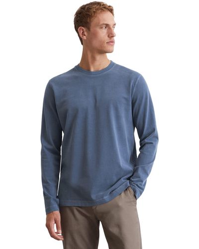 Marc O' Polo Langarmshirt in schwerer Soft-Touch-Jersey-Qualität - Blau