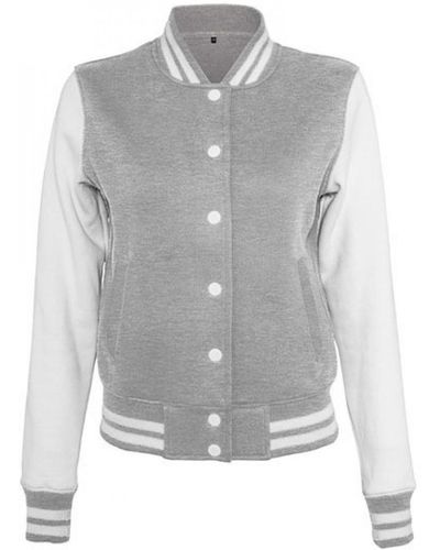 Build Your Brand Sweatjacke Ladies Sweat College Jacket - Grau