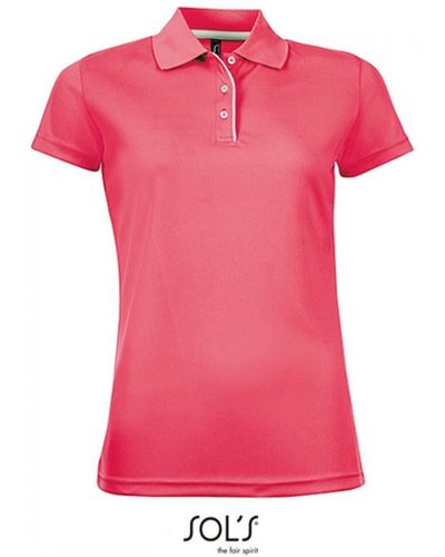 Sol's Womens Sports Poloshirt Performer - Pink