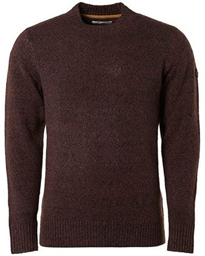 No Excess V-Ausschnitt-Pullover braun passform textil (1-tlg)