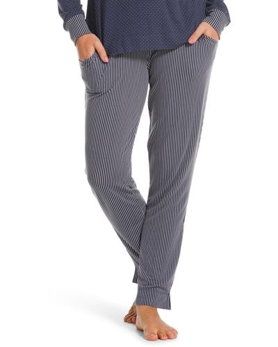 Pastunette Pyjamahose Schlafanzug Hose (1-tlg) gestreift - Blau
