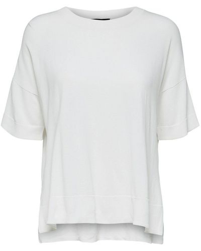 SELECTED T-Shirt Wille (1-tlg) Plain/ohne Details - Weiß