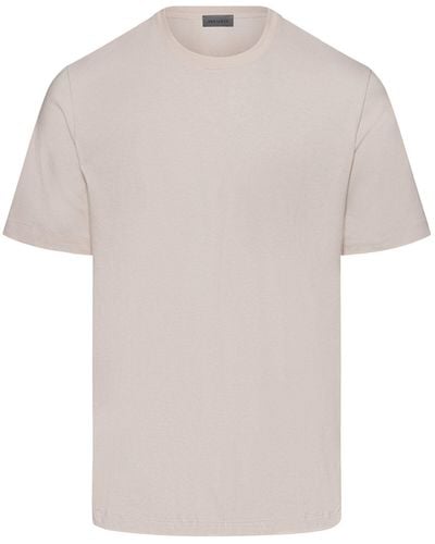 Hanro T-Shirt Living Shirts unterziehshirt unterhemd kurzarm - Weiß