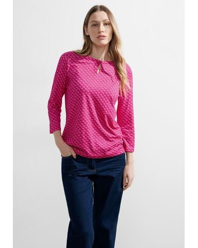 Cecil 3/4-Arm-Shirt im Tunika-Style - Pink
