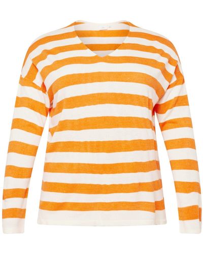 Only Carmakoma Strickpullover AMALIA (1-tlg) Plain/ohne Details - Orange