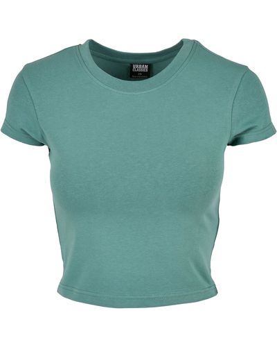 Urban Classics T-Shirt Ladies Stretch Jersey Cropped - Grün