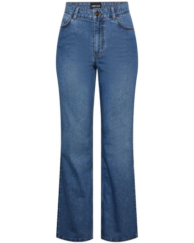 Pieces Weite Jeans - Blau