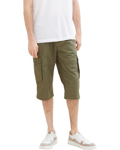 Tom Tailor Stoffhose Shorts Max Fit Hose Seitliche Taschen 7529 in Olive - Grün