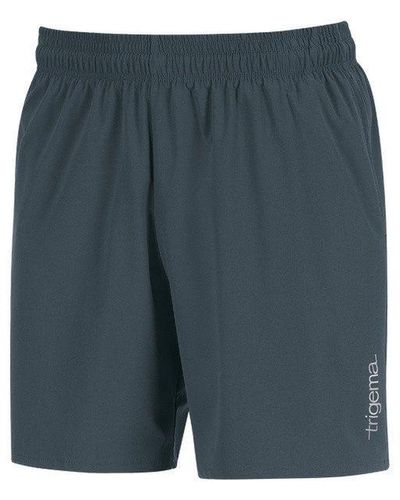 Trigema Jerseyhose Sport-Shorts mit Innenslip aus Netz (1-tlg) - Blau