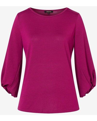 MORE&MORE &MORE T- Shirt mit Knotendetail dark orchid Herbst-Kollek - Lila
