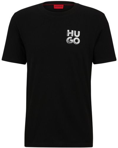 HUGO T-Shirt DETZINGTON241 Regular Fit - Schwarz