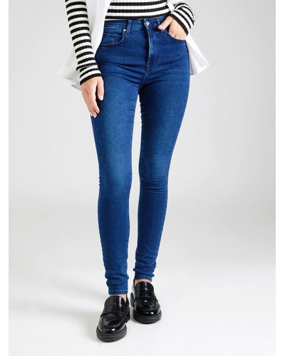 ONLY Skinny-fit-Jeans POWER (1-tlg) Plain/ohne Details - Blau