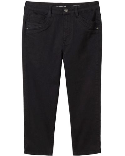 Tom Tailor Regular-fit-Jeans Kate capri, deep black - Schwarz