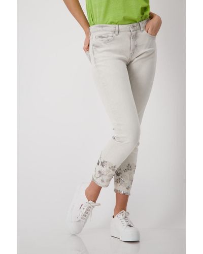 Monari Regular-fit-Jeans Hose, marmor - Grau
