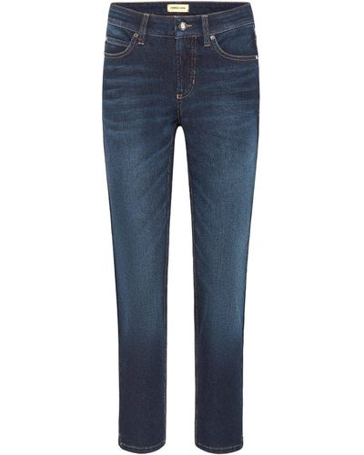 Cambio 5-Pocket-Jeans Piper short - Blau