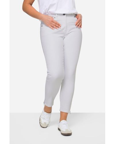 Angel of Style Röhrenjeans Jeans Irma Slim Fit Stretchkomfort 5-Pocket - Weiß