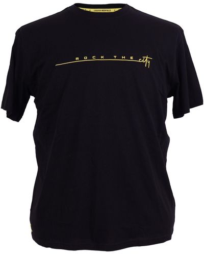 Redfield Rundhals T-Shirt von in Übergrößen, schwarz